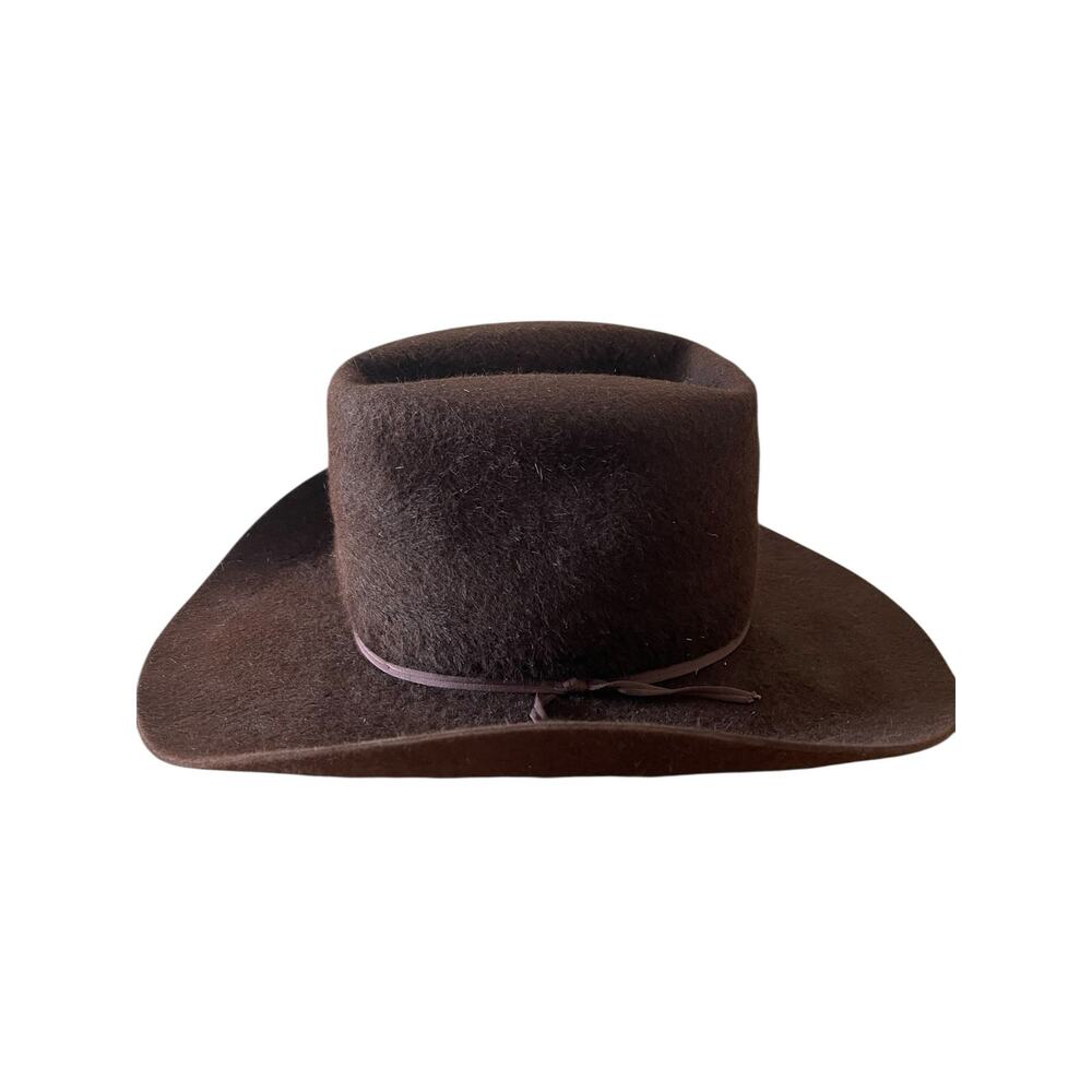 resistol chocolate-colored Rodeo King 10X Grizzly cowboy hat Sz; 7 1/8